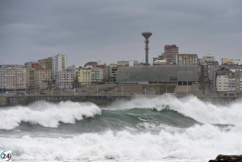 ¡La Naturaleza se impone! Alerta naranja ante el poderoso temporal en la costa de A Coruña y Lugo.
