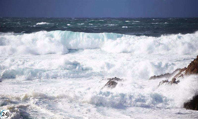 Alerta naranja por temporal costero en el litoral gallego este lunes