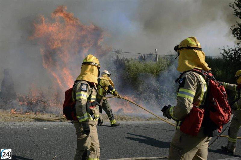 El fuego en San Cristovo de Cea bajo control tras arrasar 40 hectáreas.