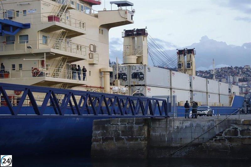 La revisión antidrogas del barco atracado en Vigo no detecta sustancias ilegales.