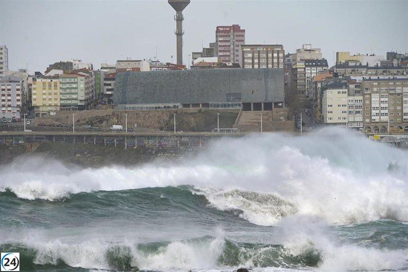 Aviso naranja por mal tiempo en las costas de A Coruña y Lugo este fin de semana.