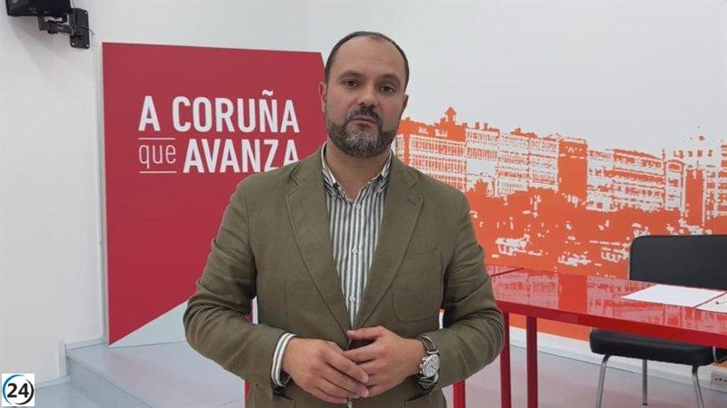 Bernardo Fernández lanza su precandidatura para renovar la Secretaría Xeral del PSOE en A Coruña.