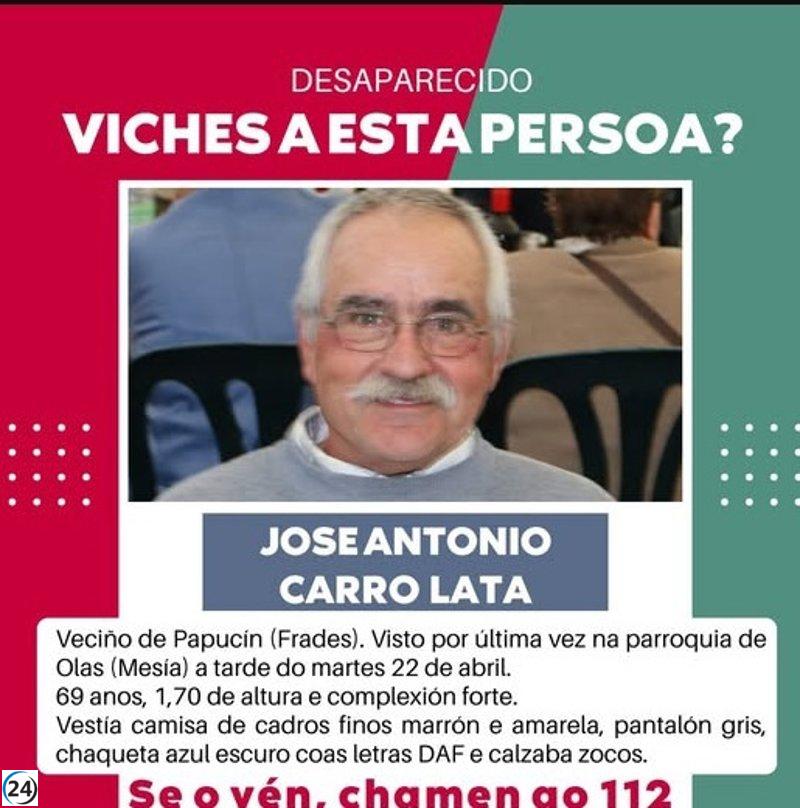 Drones y un gran despliegue buscan al vecino de Frades desaparecido en el faro de Fisterra.