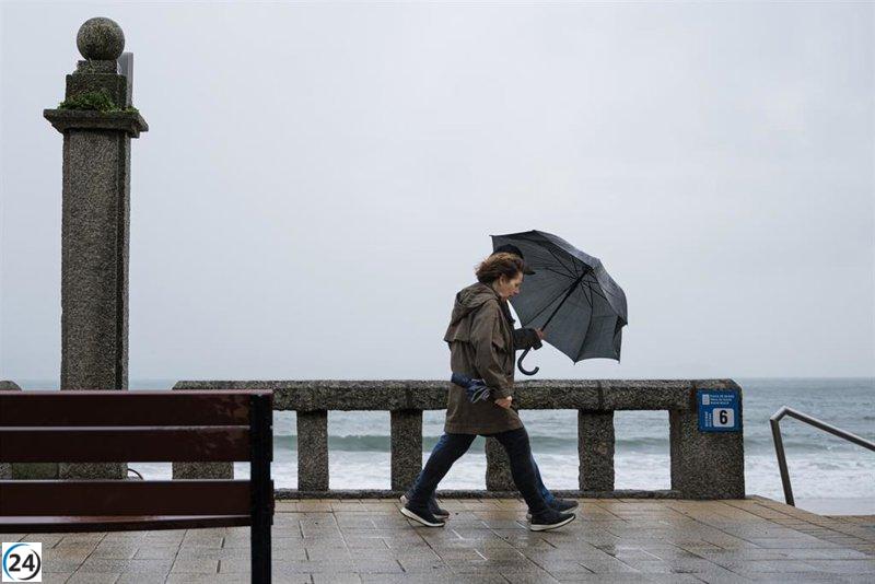 Alerta de lluvias en A Coruña y Lugo para este domingo.