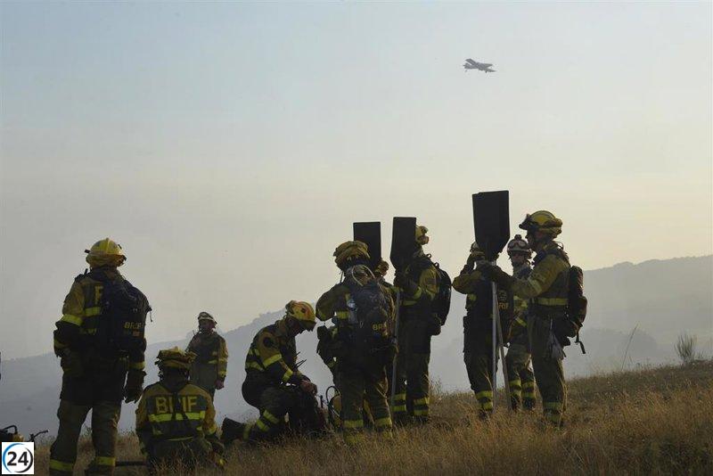 Salceda de Caselas: incendio de más de 80 hectáreas amenaza viviendas en la zona.