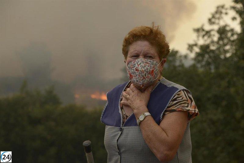 Ecologistas advierten que incendios aumentan la polución en Galicia.