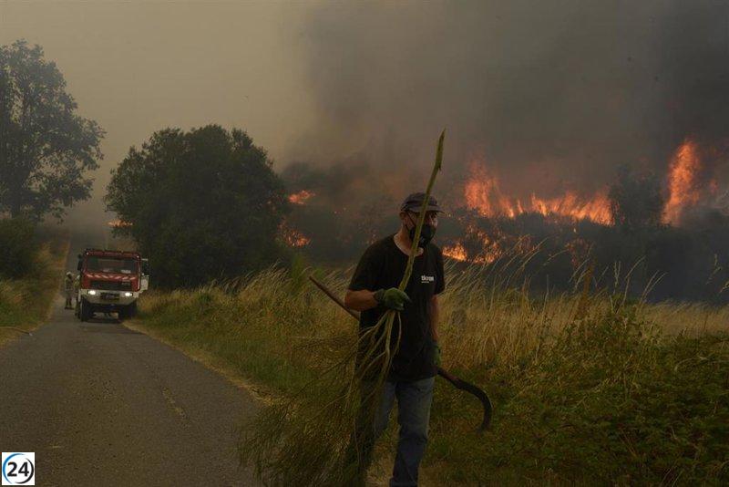 Incendio en Larouco, Ourense, arrasa 20.000 hectáreas y sigue fuera de control.