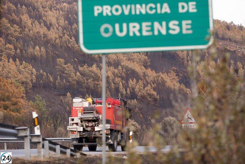 Galicia enfrenta la devastación: 79,110 hectáreas arrasadas por siete incendios activos tras dos semanas de fuego en Chandrexa.