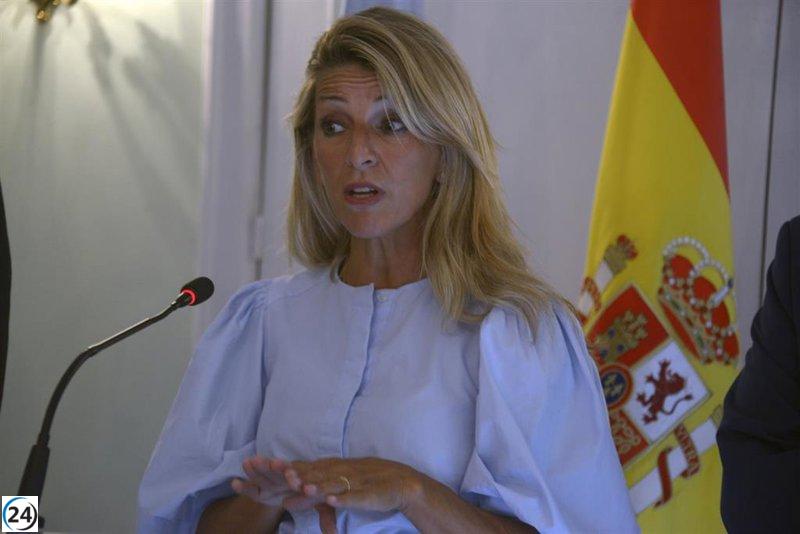 Yolanda Díaz dialogará este viernes en Vilamartín de Valdeorras con alcaldes y cooperativas impactados por los incendios.