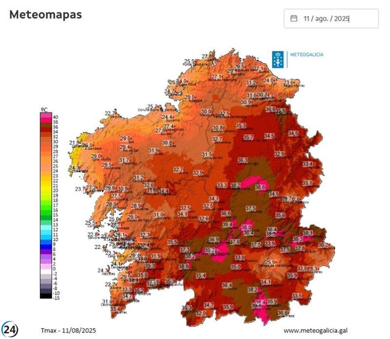 Galicia vive el verano más caluroso jamás registrado en 2025.