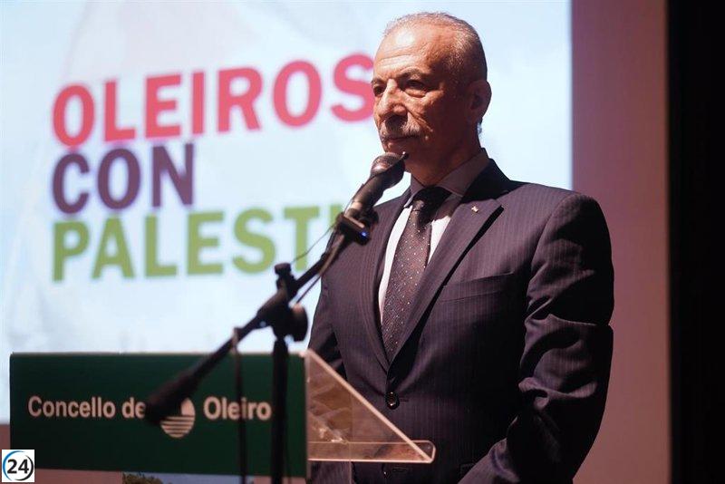 Embajador palestino en España desde Oleiros: 