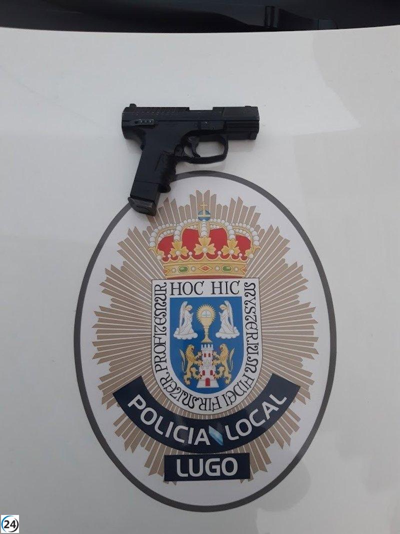 Arrestan a dos en Lugo tras altercado donde se utilizó una pistola de aire comprimido.