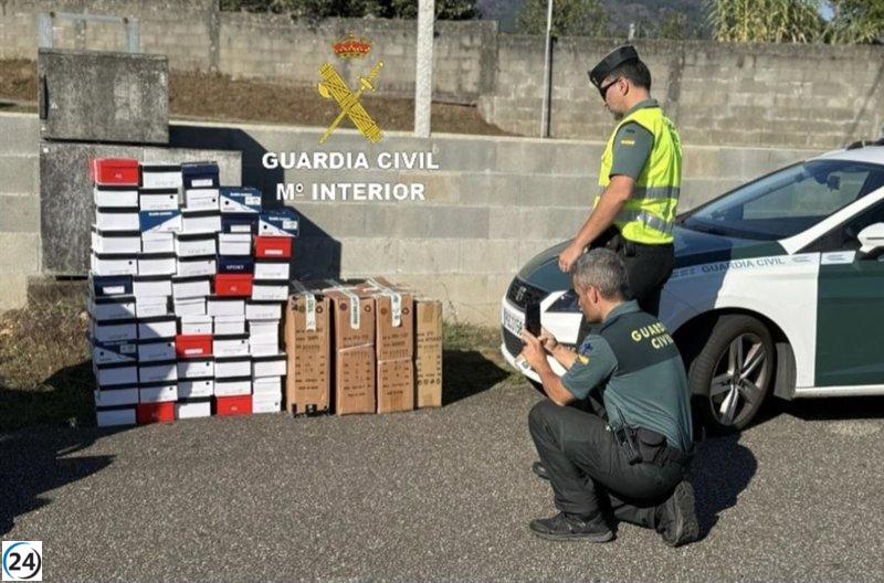 Cien pares de calzado chino ilegales confiscados en Tui.