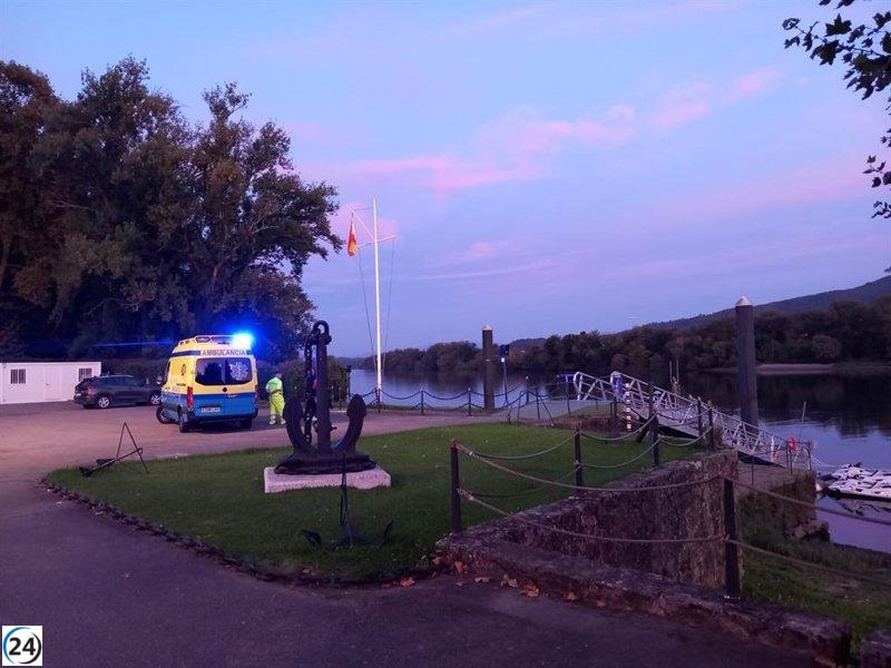 Salvan a un joven de 26 años tras un accidente en una zona remota del río Miño en Tui (Pontevedra).