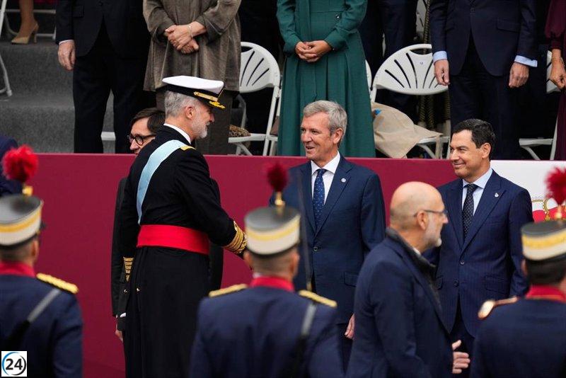 Rueda destaca la relevancia de Galicia en una España diversa durante la Fiesta Nacional.