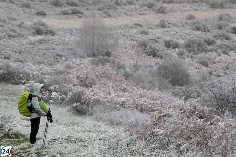 Galicia despierta bajo cero: temperaturas de hasta -6ºC y nieve en cotas de 600 metros.