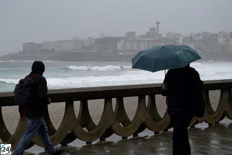La Xunta intensifica la alerta en la costa de A Coruña y Pontevedra para este martes.