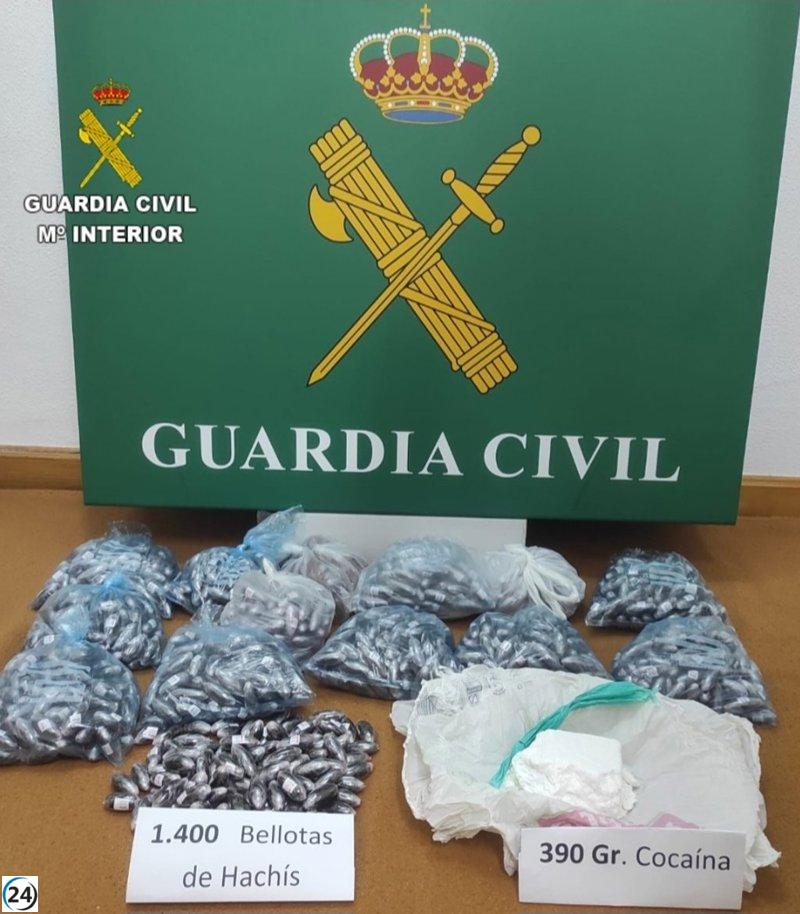 Detenido vecino de Ferrol con 13 kilos de hachís en Vilaboa (Pontevedra)