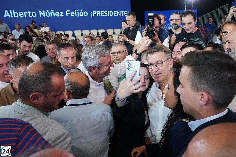 El PP de Galicia respalda a Feijóo en la precampaña contra Sánchez.