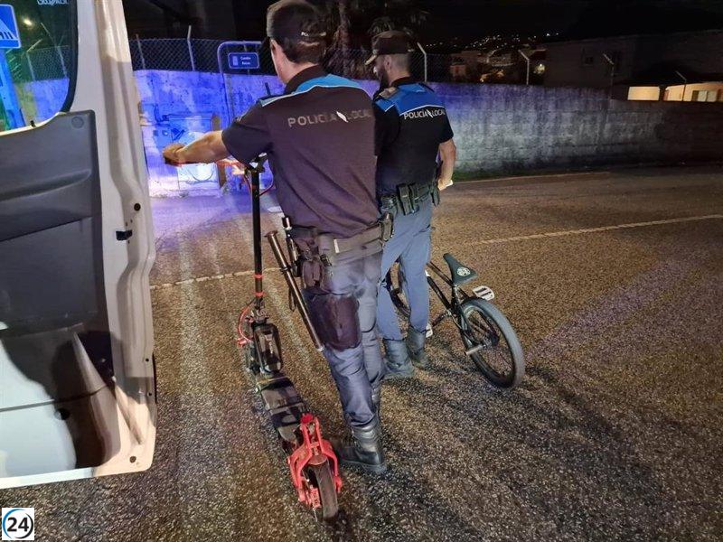 Ciclista y conductor de patinete eléctrico interceptados en Poio (Pontevedra) por consumo de drogas.