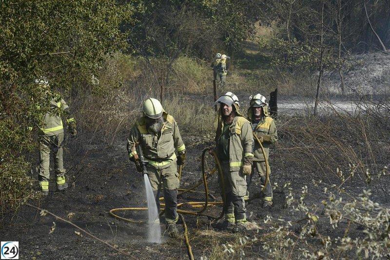 Controlado el incendio forestal en A Mezquita (Ourense) tras arrasar más de 87 hectáreas.