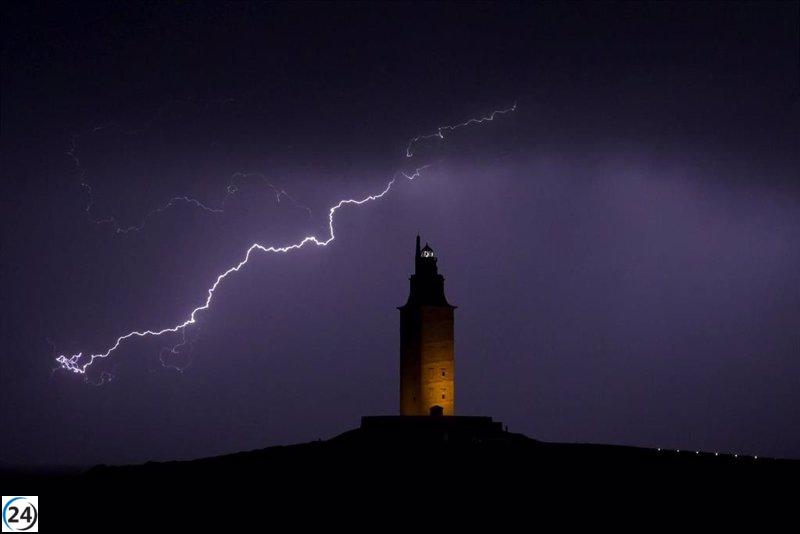 Galicia en alerta amarilla por tormentas intensas este sábado.