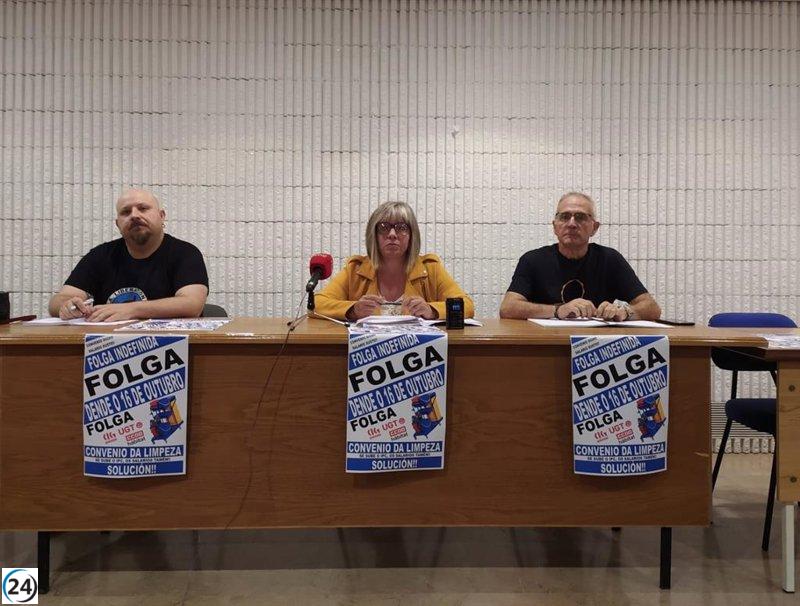 Comienza la huelga indefinida del sector de limpieza en Lugo a partir de las 22 horas del domingo.