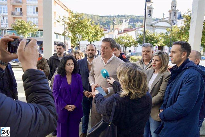Besteiro, líder del PSdeG, promete finalización de la AG-55 y exención del peaje A Coruña-Carballo.