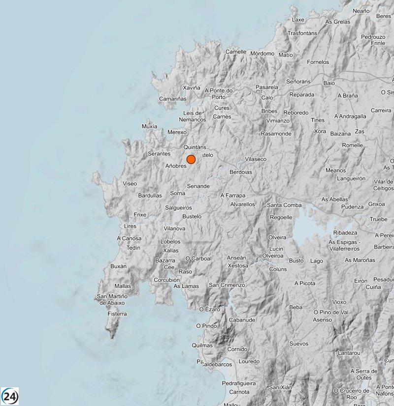 Fuerte sismo de magnitud 3 en Muxía afecta a diversas localidades