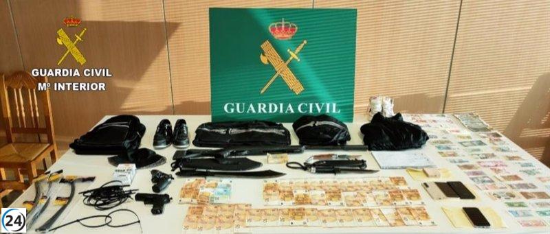 Cuatro individuos arrestados tras perpetrar dos robos en bancos de la provincia de Pontevedra